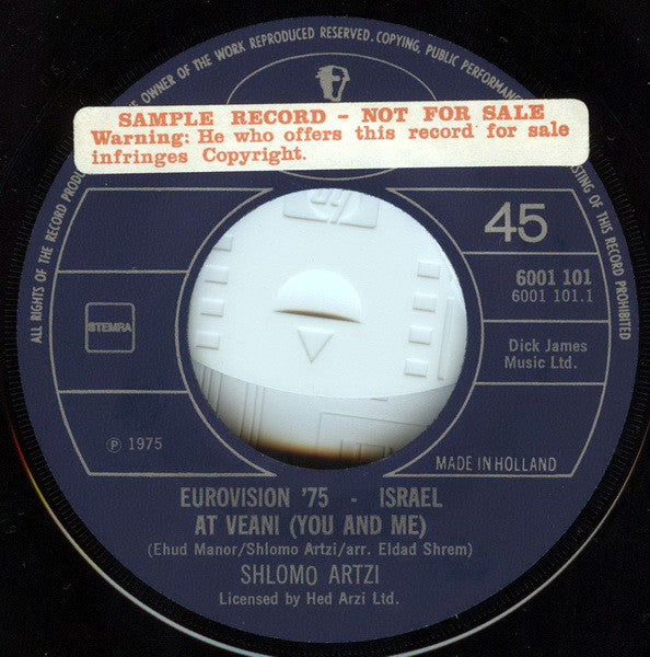 Shlomo Artzi : At Veani (7", Single)