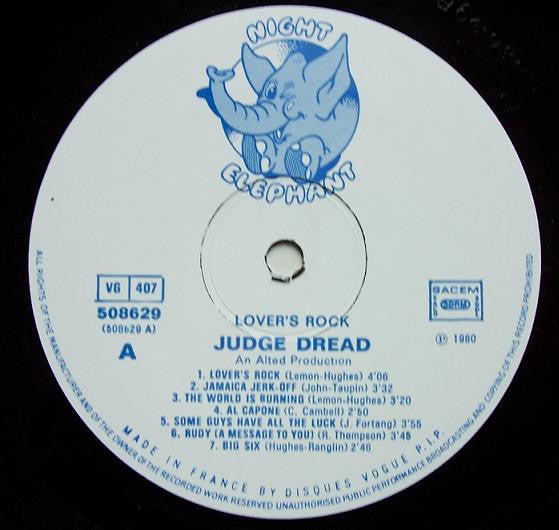 Judge Dread : Lover's Rock (LP, Album)