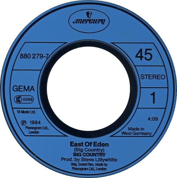 Big Country : East Of Eden (7", Single)