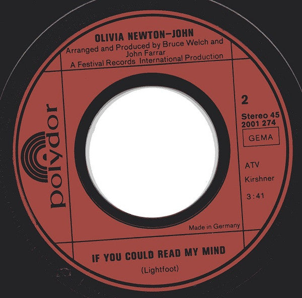 Olivia Newton-John : Unten Am Fluß, Der Ohio Heißt (7", Single, RP)