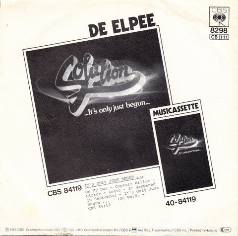 Solution (4) : ...It's Only Just Begun... (7", Single)