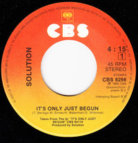 Solution (4) : ...It's Only Just Begun... (7", Single)