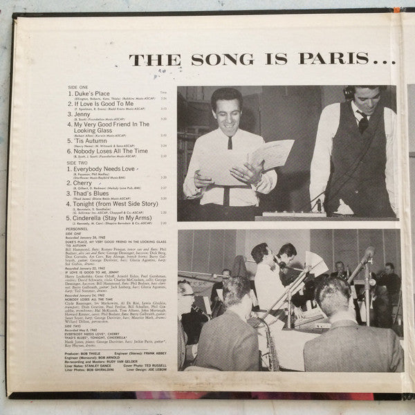 Jackie Paris : The Song Is Paris (LP, Album, Mono, Promo, Amp)