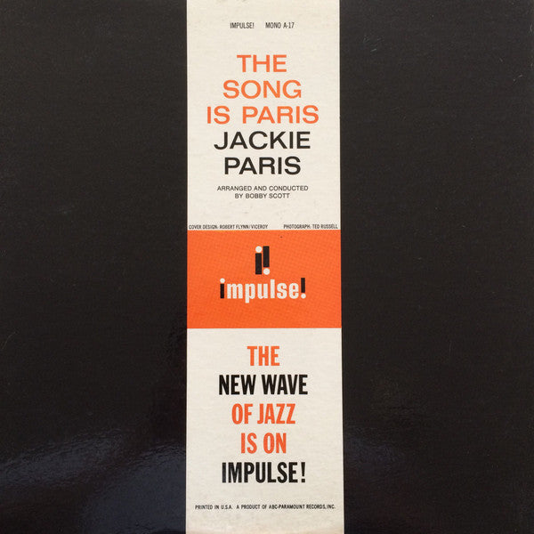 Jackie Paris : The Song Is Paris (LP, Album, Mono, Promo, Amp)