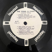 Jackie Paris : The Song Is Paris (LP, Album, Mono, Promo, Amp)