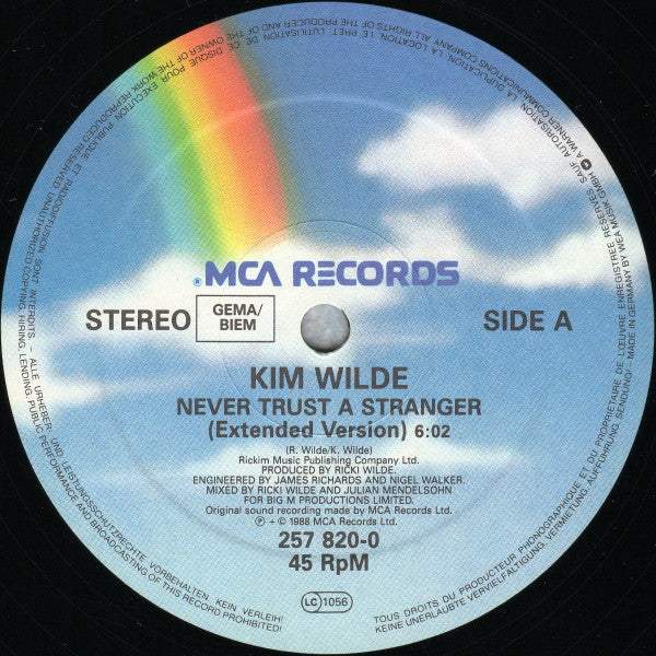 Kim Wilde : Never Trust A Stranger (12", Single)