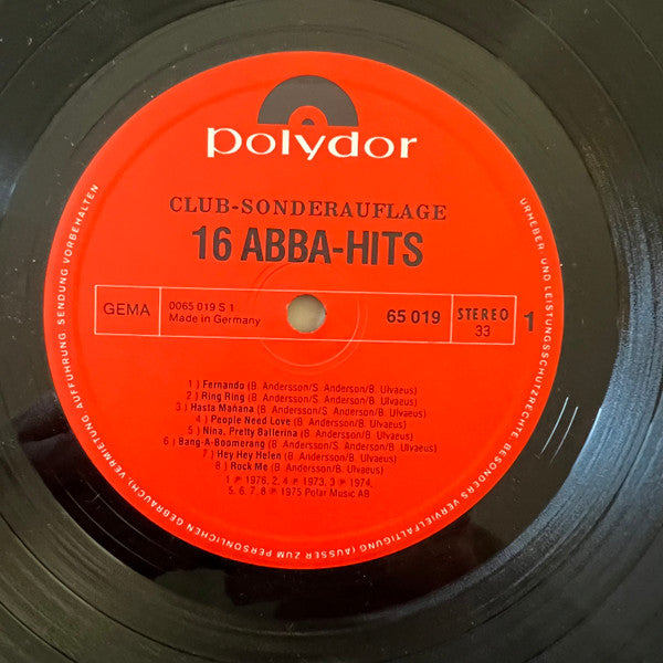 ABBA : 16 ABBA Hits (LP, Comp, Club, Red)