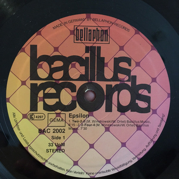 Epsilon (4) : Epsilon (LP, Album, RE)