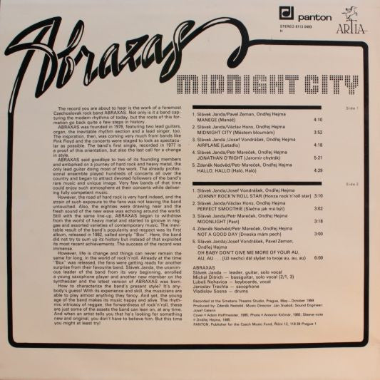 Abraxas (8) : Midnight City (LP, Album)