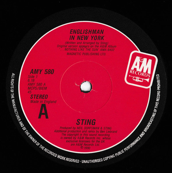 Sting : Englishman In New York (The Ben Liebrand Mix) (12", Single)