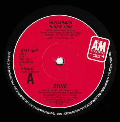 Sting : Englishman In New York (The Ben Liebrand Mix) (12", Single)