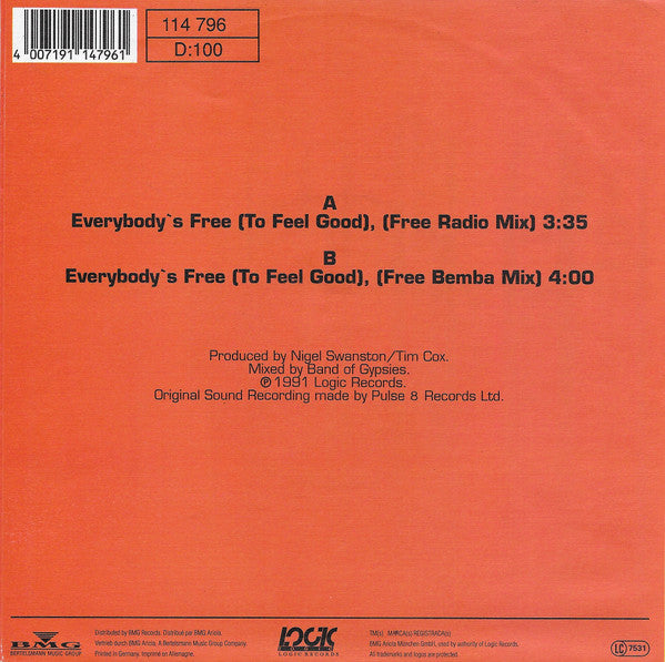 Rozalla : Everybody's Free (To Feel Good) (7", Single)