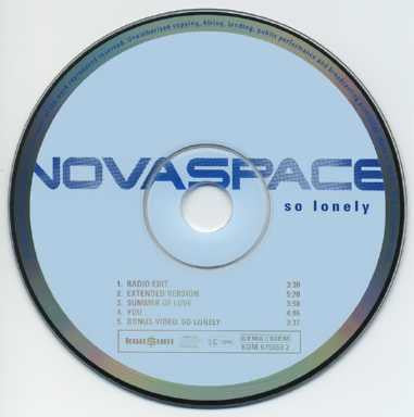 Novaspace : So Lonely (CD, Maxi, Enh)