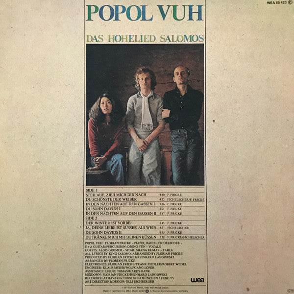 Popol Vuh : Das Hohelied Salomos (LP, Album, RE)