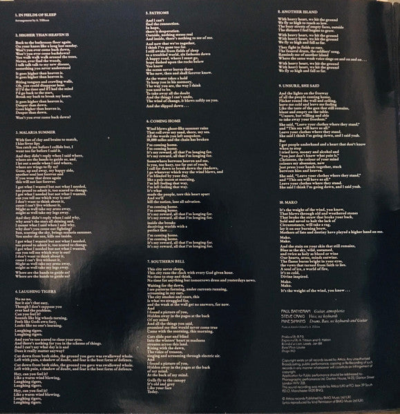 B·F·G : Fathoms (LP, Album, Gat)