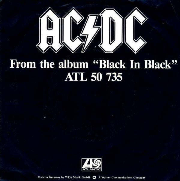 AC/DC : You Shook Me All Night Long (7", Single, M/Print)
