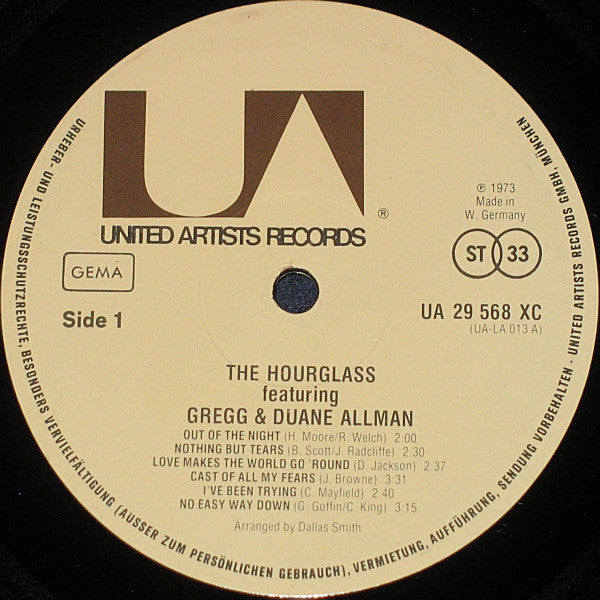 The Hourglass* : The Hourglass Featuring Gregg & Duane Allman (2xLP, Comp)