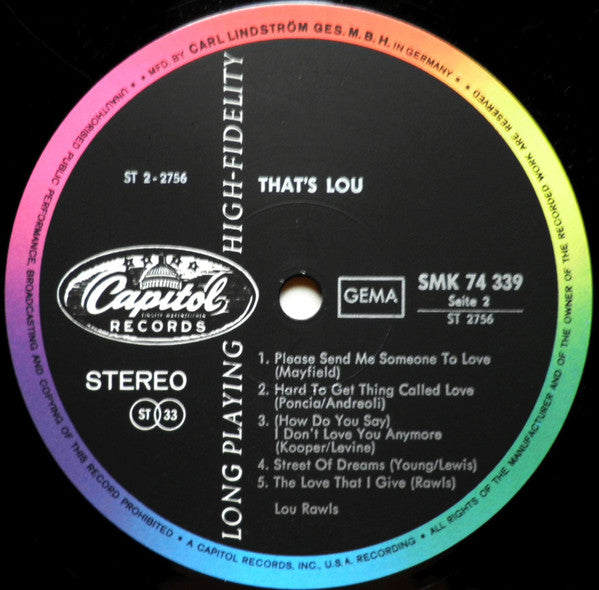 Lou Rawls : That's Lou (LP, Album)