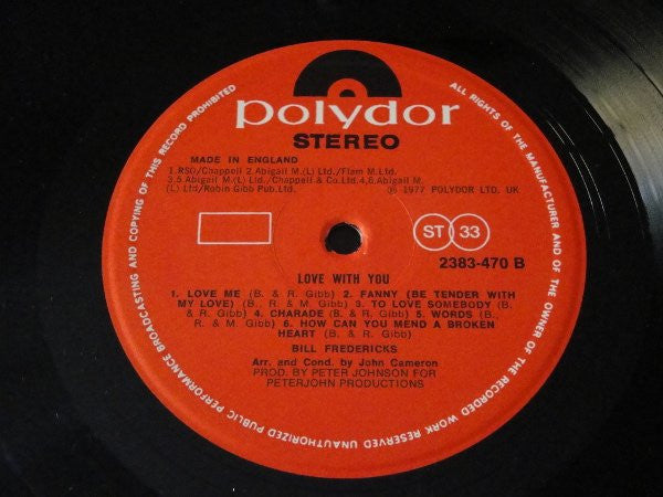 Bill Fredericks : Love With You (LP, Album)