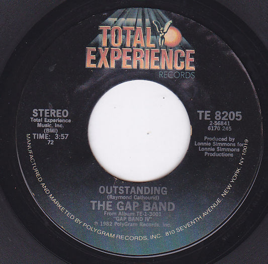 The Gap Band : Outstanding / The Boys Are Back In Town (7", Single, Styrene, PRC)