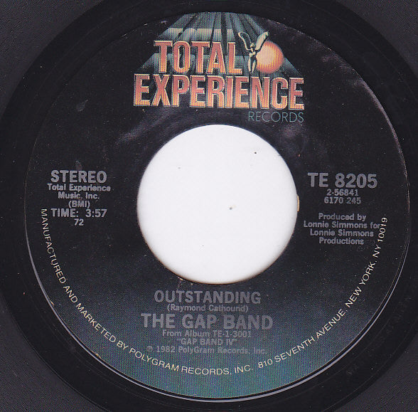 The Gap Band : Outstanding / The Boys Are Back In Town (7", Single, Styrene, PRC)