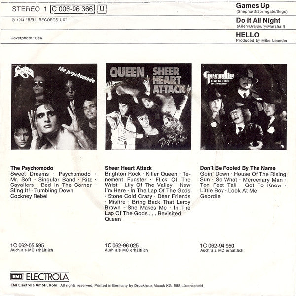 Hello : Games Up (7", Single)