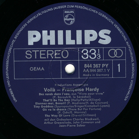 Françoise Hardy : Voilà (LP, Comp, Gat)