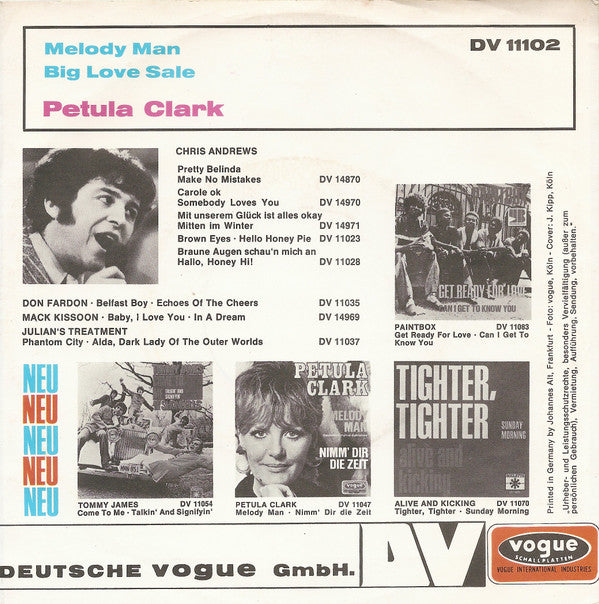 Petula Clark : Melody Man (7", Single)