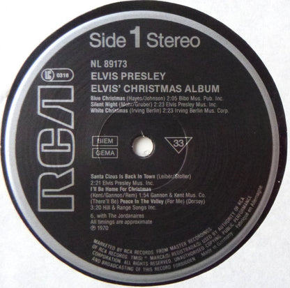 Elvis* : Elvis' Christmas Album (LP, Album, RE)
