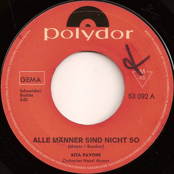 Rita Pavone : Alle Männer Sind Nicht So (7", Single)