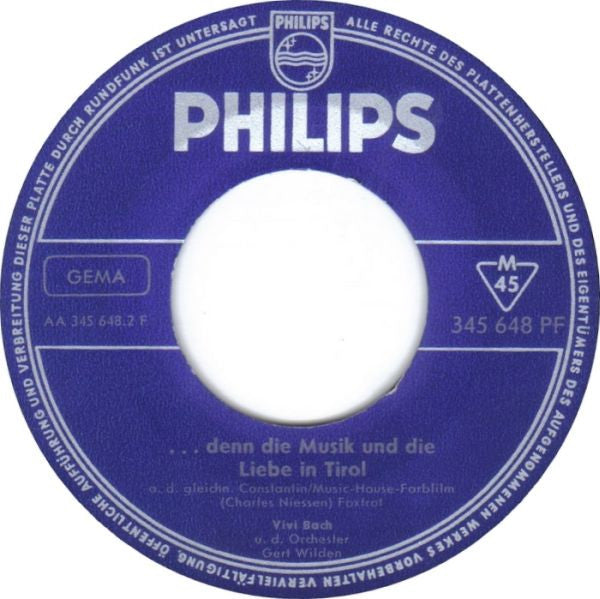 Vivi Bach : King Hully Gully / ...Denn Die Musik Und Die Liebe In Tirol (7", Single, Mono)