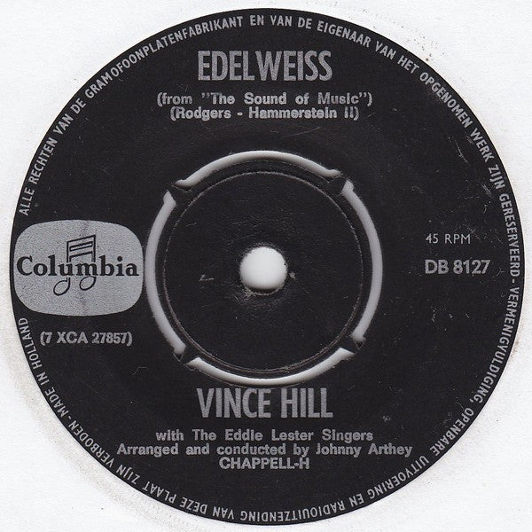 Vince Hill : Edelweiss (7", Single)