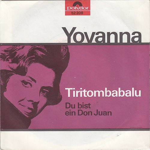 Yovanna : Tiritombabalu  (7", Single, Mono)