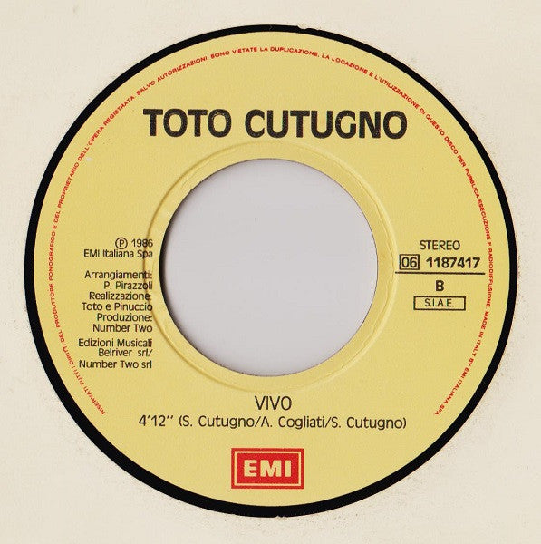 Toto Cutugno : Azzurra Malinconia (7")