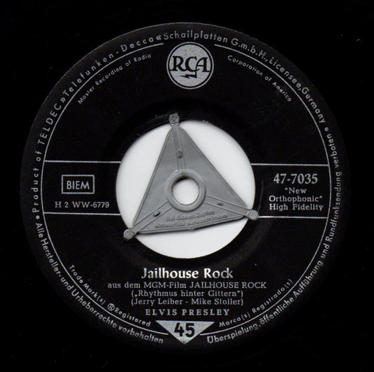 Elvis Presley : Jailhouse Rock / Treat Me Nice (7", Single)