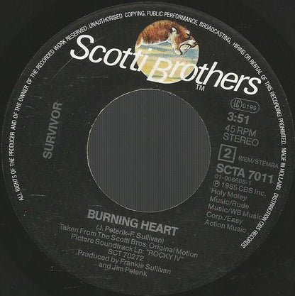 Survivor : I Can't Hold Back (7", Single)