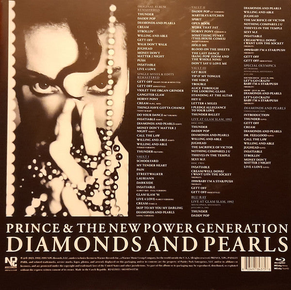 Prince & The New Power Generation : Diamonds And Pearls (Box, Dlx + CD, Album, RE, RM + CD, Comp, RM + 5xCD)