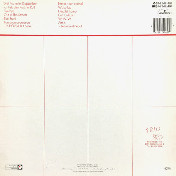 Trio : Bye Bye (LP, Album, 2nd)