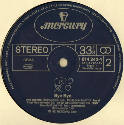 Trio : Bye Bye (LP, Album, 2nd)