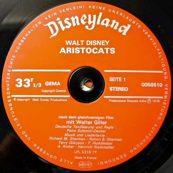 Petra Schmidt-Decker : Walt Disney - Aristocats (LP)