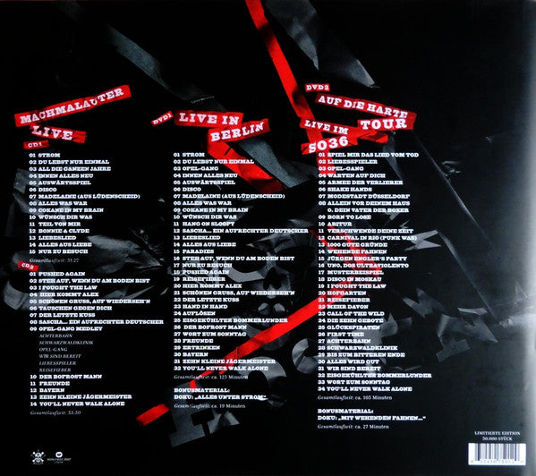 Die Toten Hosen : Machmalauter - Live - Die Volle Dröhnung (2xDVD-V + 2xCD, Album + Box, Ltd, Num)