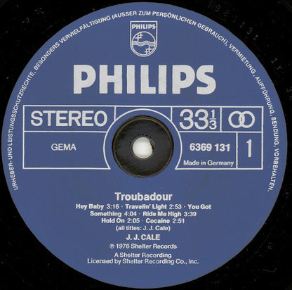 J.J. Cale : Troubadour (LP, Album)