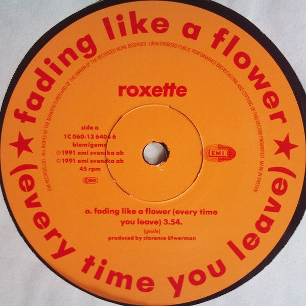 Roxette : Fading Like A Flower (Every Time You Leave) (12")