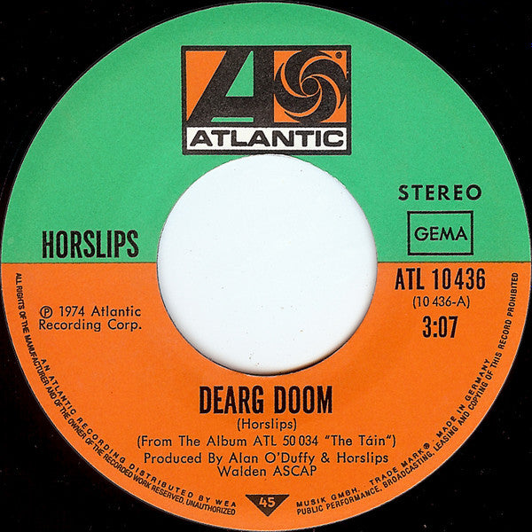 Horslips : Dearg Doom / More Than You Can Chew (7", Single)