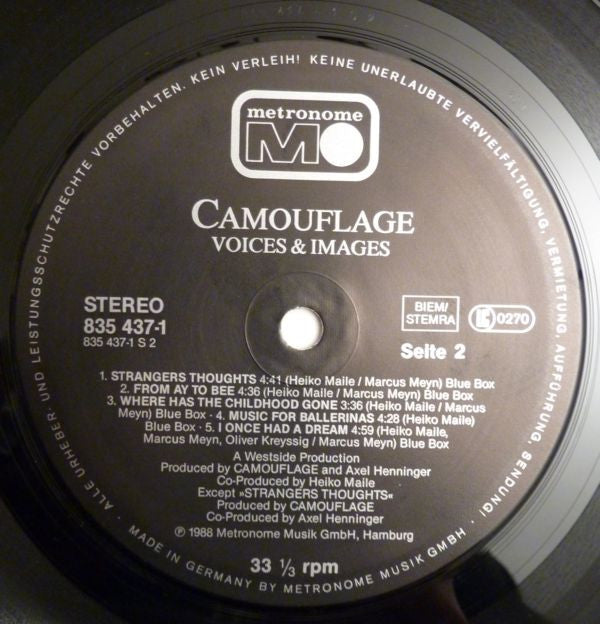 Camouflage : Voices & Images (LP, Album, Ltd, New)