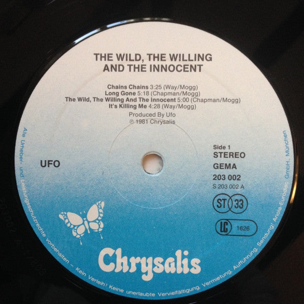 UFO (5) : The Wild, The Willing And The Innocent (LP, Album)