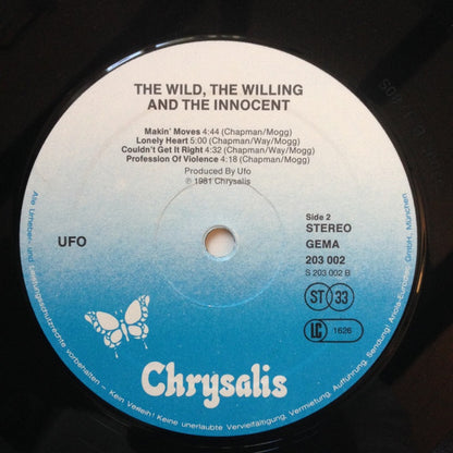 UFO (5) : The Wild, The Willing And The Innocent (LP, Album)