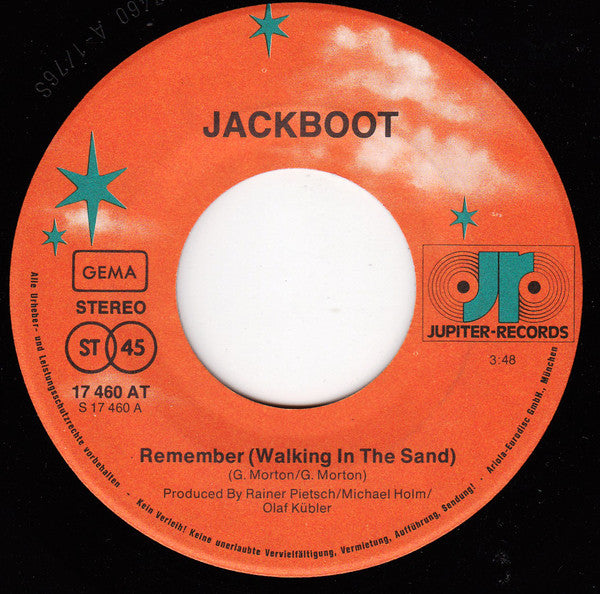 Jackboot : Remember (Walking In The Sand) (7", Single)