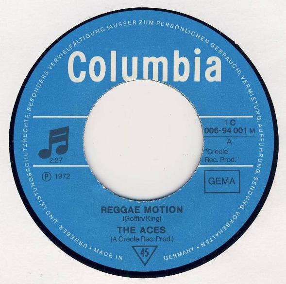 The Aces : Reggae Motion (7", Single, Mono)