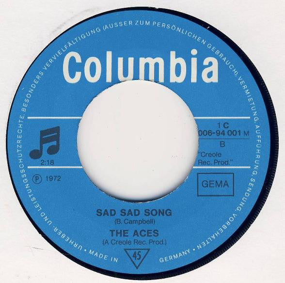 The Aces : Reggae Motion (7", Single, Mono)